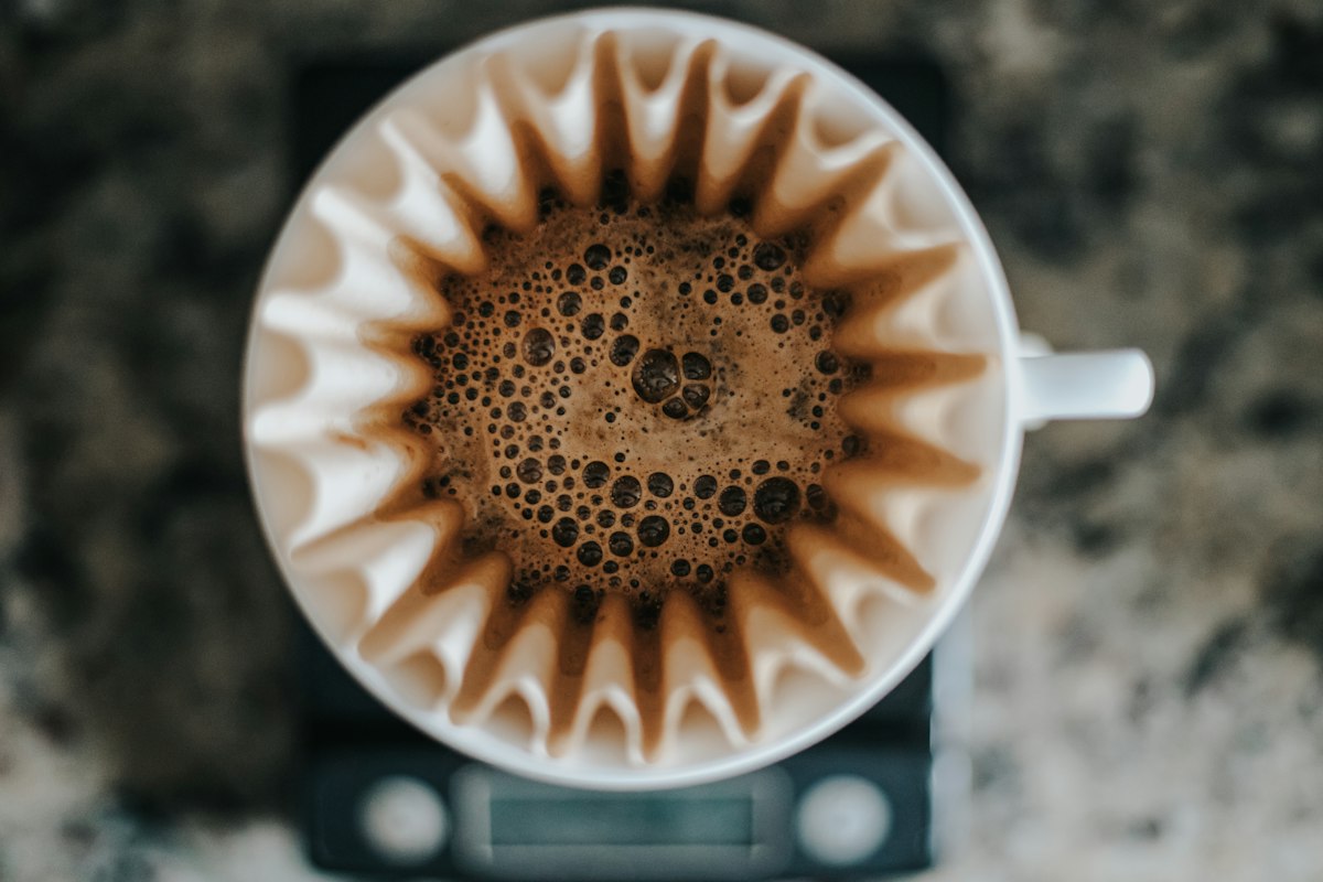 Premium automatic coffee maker brewing fresh coffee